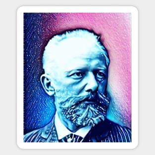 Pyotr Ilyich Tchaikovsky Snowy Portrait | Pyotr Ilyich Tchaikovsky Artwork 13 Sticker